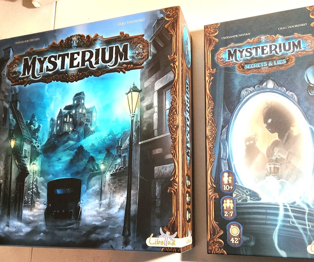 Mysterium + Secrets & Lies Expansion, Cooperative Board Game with Custom Insert